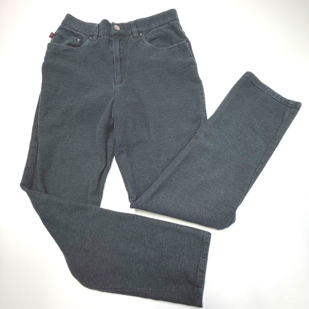 Ralph Lauren Lauren Jeans Co Knit Pants Dark Gray Straight Leg Sz 6